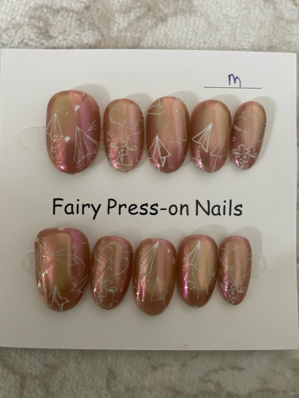 5 for $20! High Quality Press-On Nails in size medium
